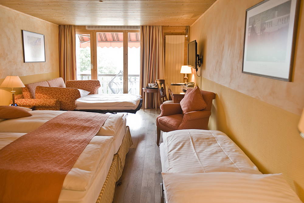 Chambres à trois ou quatre lits avec vue sur la Jungfrau - Hôtel Silberhorn**** Wengen
