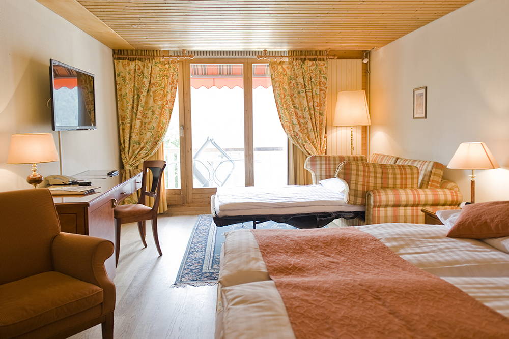 Chambres à trois ou quatre lits avec vue sur la Jungfrau - Hôtel Silberhorn**** Wengen
