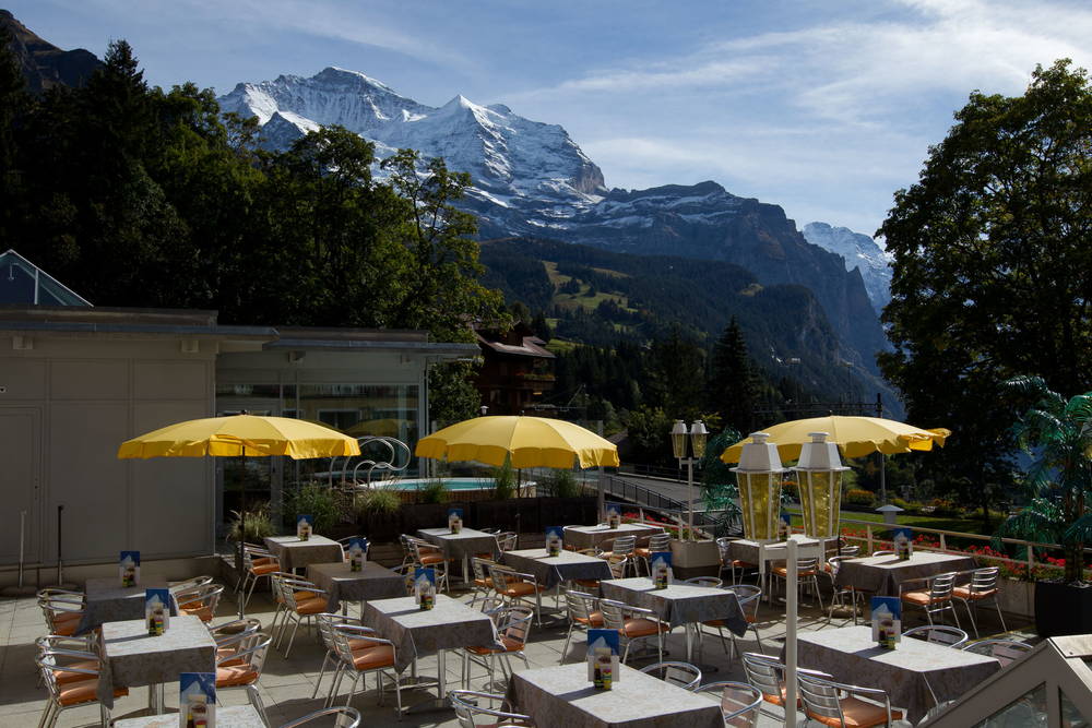 Terrace - Hôtel Silberhorn**** Wengen