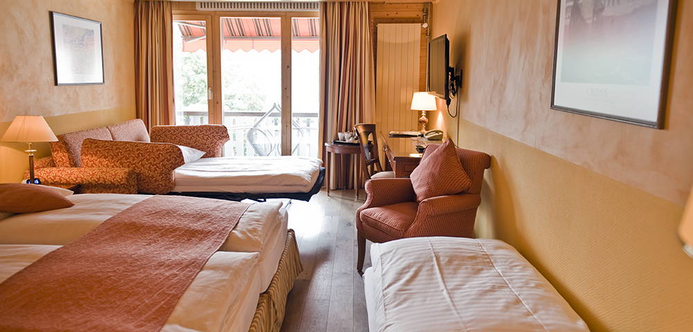 Chambres à trois ou quatre lits - Hôtel Silberhorn**** Wengen