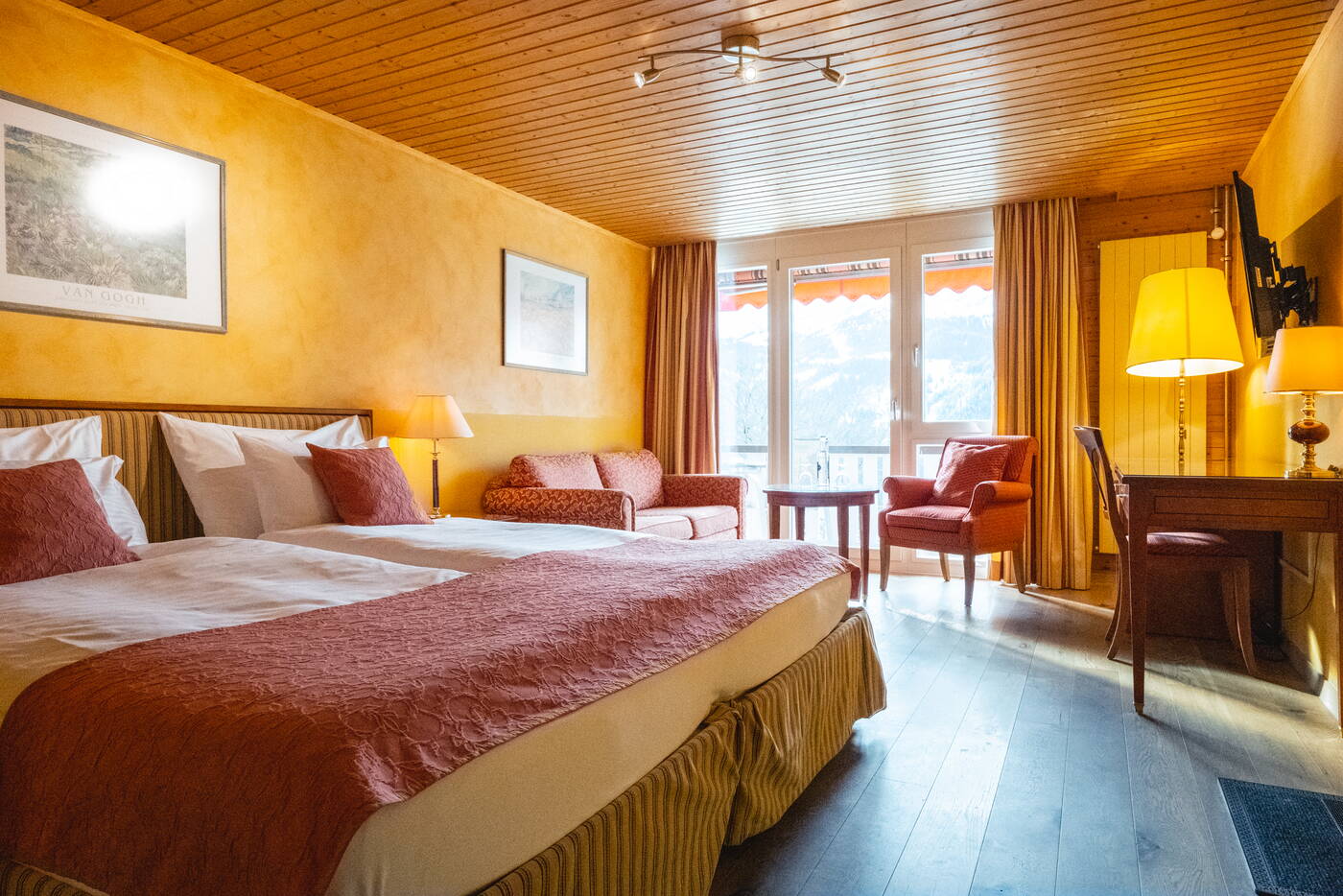 3- & 4-Bettzimmer mit Jungfraublick - Hotel Silberhorn**** Wengen