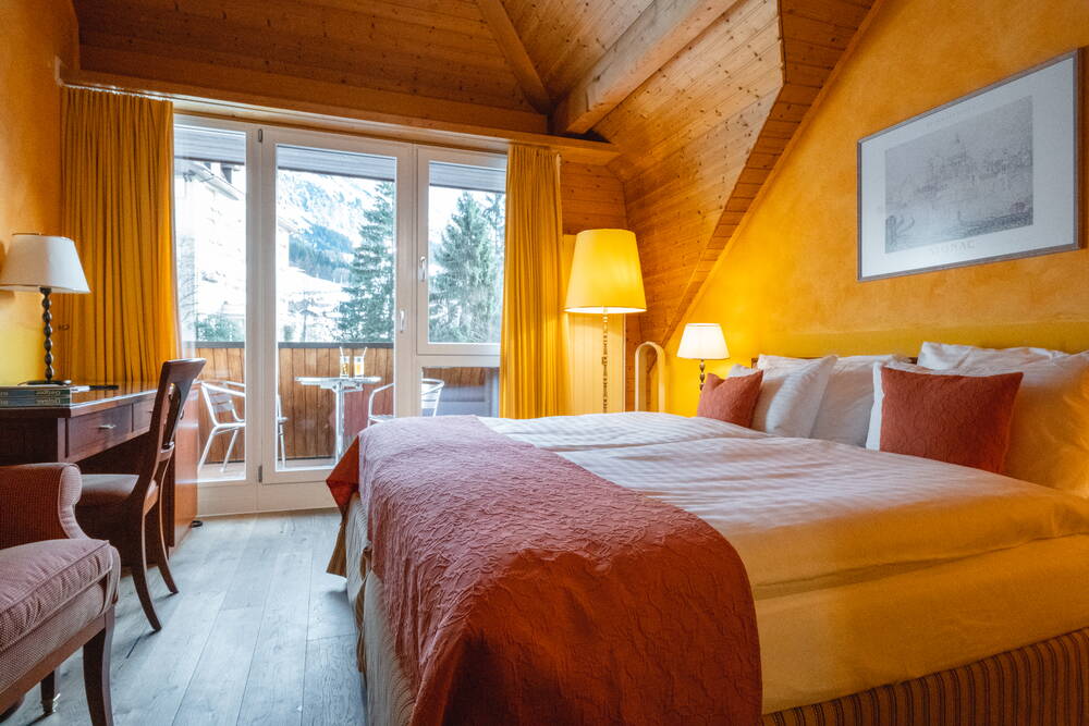 Doppelzimmer mit Jungfraublick - Hotel Silberhorn**** Wengen