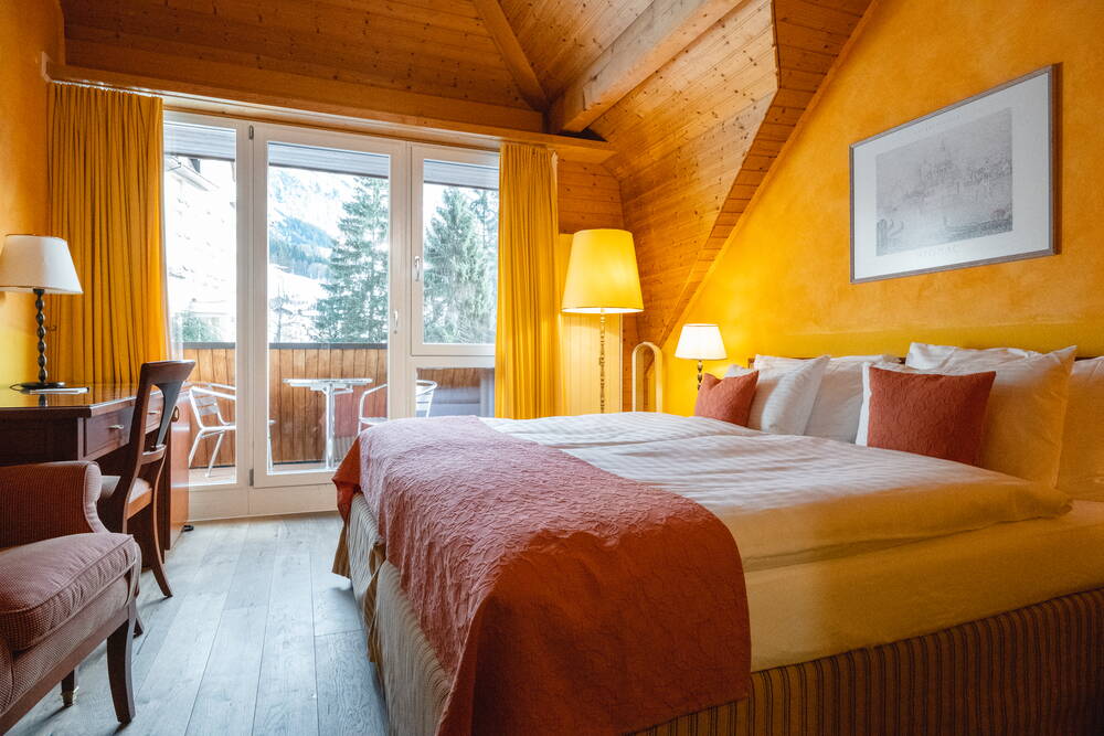 Doppelzimmer mit Jungfraublick - Hotel Silberhorn**** Wengen